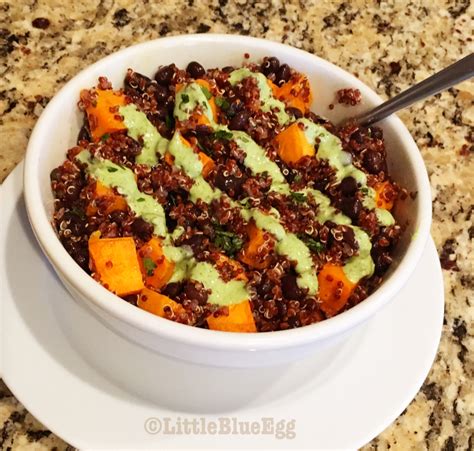 Quinoa Black Bean Bowl Little Blue Egg