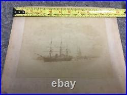 Original Period Photo of US Navy Ship-Marked USS Dolphin of Late War C. 1880 | original