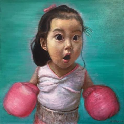 Boxing Girl Viridian Oil Painting For Sale Paintings For Sale