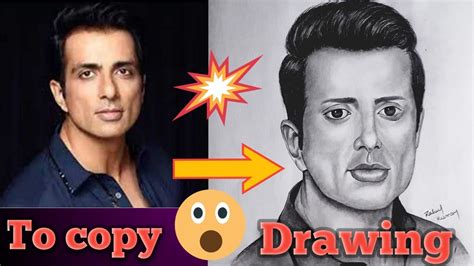 Sonu Sood Drawing To Copy Step By Step By Rahul Youtube