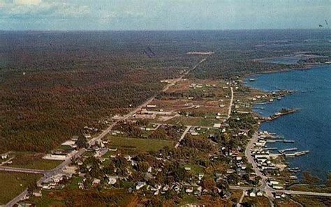 Aerial View of Hessel, Michigan