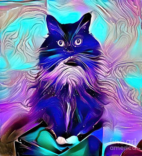 Patient Purple Pussy Digital Art By Carol Lowbeer Fine Art America