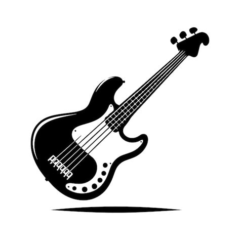 Premium Vector Bass Guitar Silhouette Vector Illustration