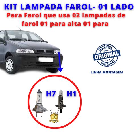 Kit Lampada Farol Palio Siena Strada Palio Wekeend Original Philips Luz