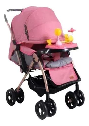 Coche Para Bebes Babies Con Juguetes Y Musical Color Rosa Color Del