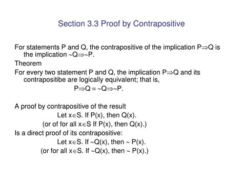 Ppt Chapter Direct Proof And Proof By Contrapositive Powerpoint