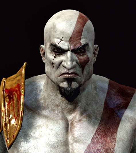 Imagen Modelo 3d Del Rostro De Kratos Gow3 God Of War Wiki