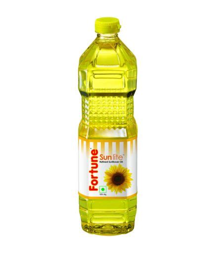 Fortune Sunlite Sunflower Refined Oil Liter Bottle Bajarhaat