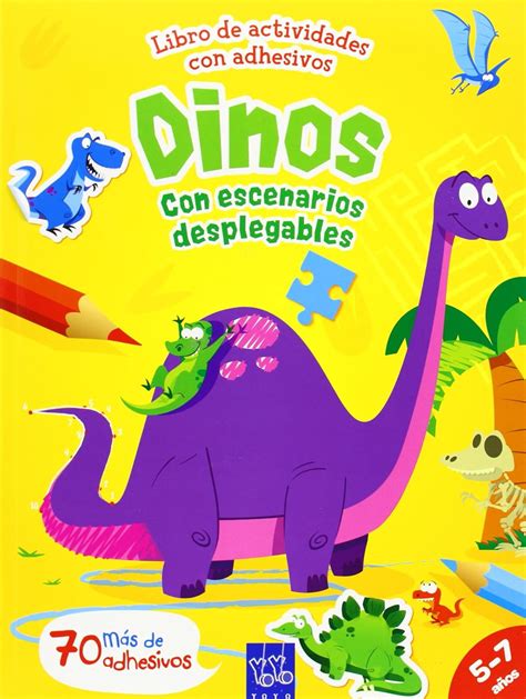 Dinos Libro De Actividades Con Adhesivos Y Escenarios Desplegables