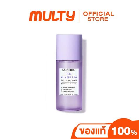 SKINTIFIC 5 Aha Bha Pha Exfoliating Toner 80ml โทนเนอร ผลดเซลลผว