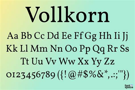 Vollkorn Font | Friedrich Althausen | FontSpace | Royalty free fonts ...