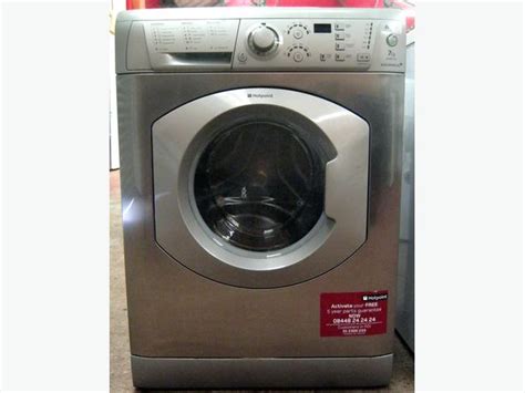 Hotpoint Silverbrushed Steel Wmf740 Washing Machine With Warranty