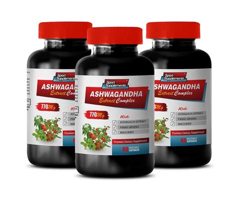 Energy Pills Ashwagandha Root Complex 770mg Antidepressant 3