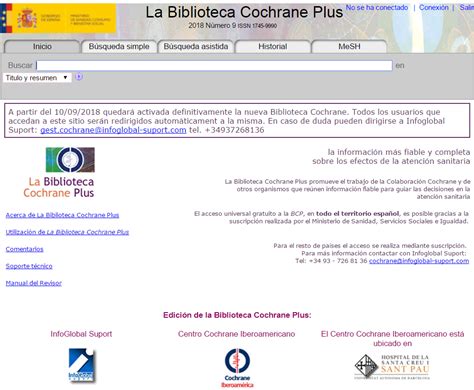 Nueva Biblioteca Cochrane Ya Disponible BiblioGETAFE