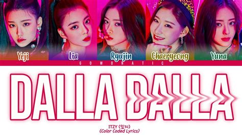 Itzy Dalla Dalla Color Coded Lyrics Youtube