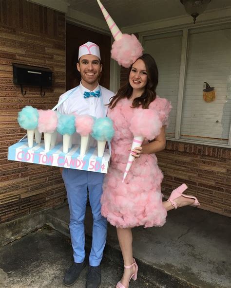 Couples Halloween Costume Diy Cotton Candy And Candy Man Cotton