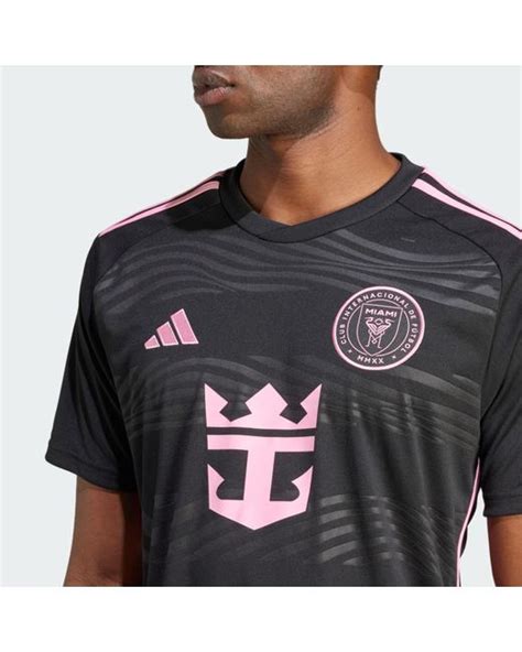 Adidas Inter Miami Cf 23 24 Messi Away Jersey In Black For Men Lyst UK