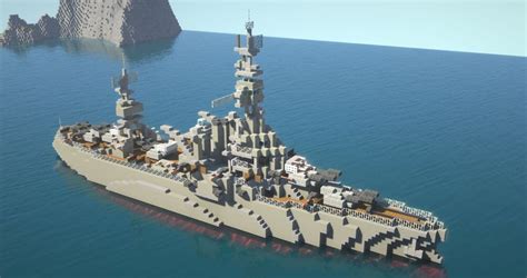 Minecraft Uss Texas New York Class Battleship 12 Scale