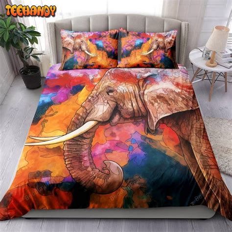 Colorful Elephant Bedding Set