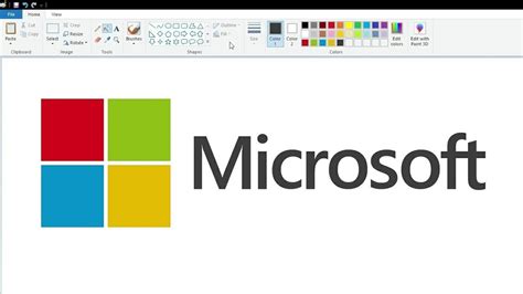 How To Draw The Microsoft Windows Logo Using Ms Paint How To Draw On