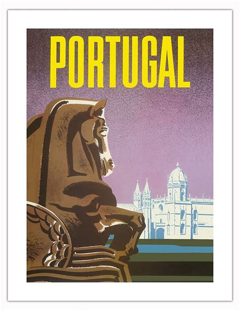 Lisbon Portugal The Jerónimos Monastery Vintage Travel Poster by