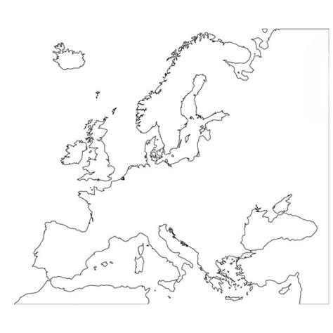 Europe Outline Map - Clickere