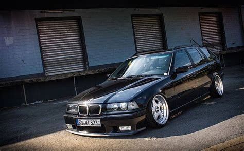 Bmw E36 3 Series Touring Black Deep Dish Slammed Bmw E36 Touring E36 Touring Bmw E36