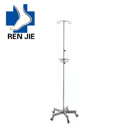 Portable Medical Telescopic Tripod Iv Pole Stand Adjustable Infusion