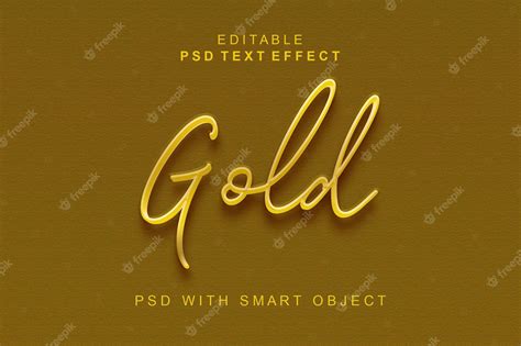 Premium Psd Gold 3d Text Effect