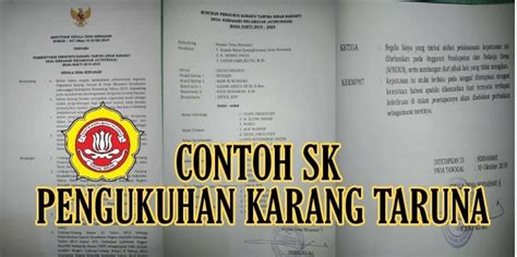 Contoh Sk Pengukuhan Pengurus Karang Taruna Tingkat Desa Dan Rt Terbaru