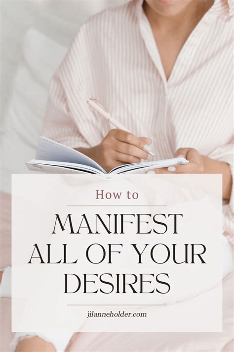 How To Manifest All Of Your Desires Jilanne Holder Soulful Planner