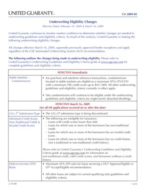 Fillable Online CA2009 05 UWEligibilityChanges3 16 09 Indd Form 710