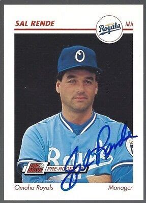 Line Drive Pre Rookie Aaa Sal Rende Ip Autograph Signed Card