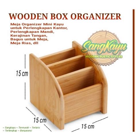 Jual Kotak Penyimpanan Serbaguna Storage Box Kayu Remot Box Tempat