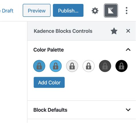 How To Define A Color Palette With Kadence Blocks Kadence Wp