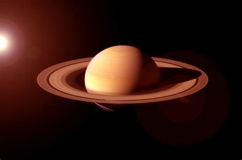 Qual A Cor Predominante Do Planeta Saturno - Planeta saturno, em cores brilhantes, sobre um fundo escuro. os ...