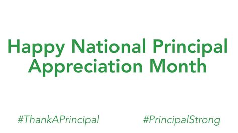 Happy National Principal Appreciation Month Youtube