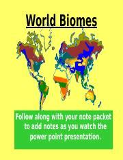 Biome With Adaptations Ppt World Biomes Follow Along With Your Note