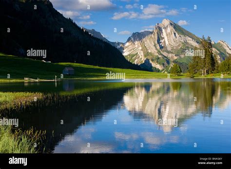 Gräppelensee Switzerland canton St. Gallen Toggenburg lake reflection