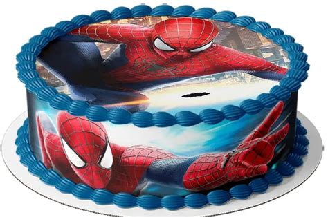 Papel De Arroz Redondo 20cm Faixas Laterais Homem Aranha