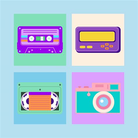 Retro 90s Icons 10962035 Vector Art At Vecteezy