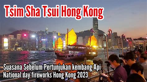 Tsim Sha Tsui Hong Kong Suasana Sebelum Pertunjukan Kembang Api