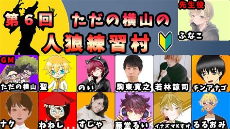 Obsエラーのため19分くらいまで音がないです 第6回 ただの横山の人狼練習村 ただ横村 【gmただの横山視点】 Youtube