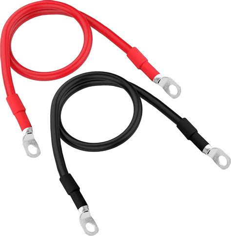 4 Awg Battery Cable 4 Gauge Black Red Wire With 38 Inch Battery Terminal