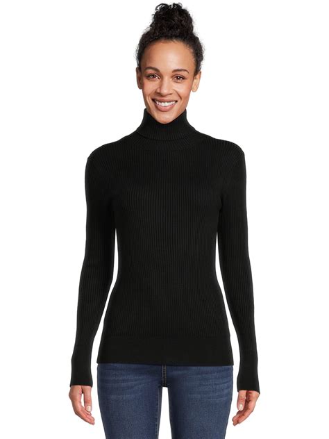 Time And Tru Womens Ribbed Knit Turtleneck Sizes Xs Xxxl