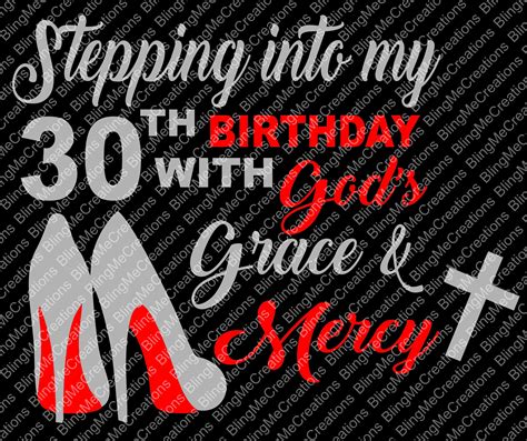 Stepping Into My Birthday With Grace And Mercy Vinyl File With Etsy