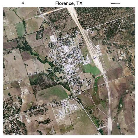 Aerial Photography Map of Florence, TX Texas