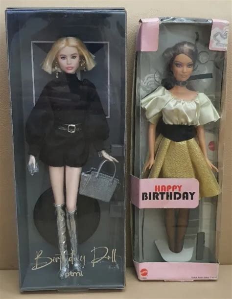 BARBIE PTMI BIRTHDAY Doll 2023 Vogue Black And 2008 The Gold Skirt 376