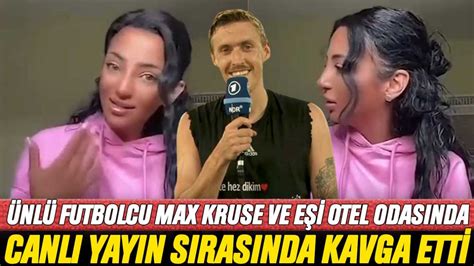 Ünlü futbolcu Max Kruse ve eşi otel odasında canlı yayın sırasında