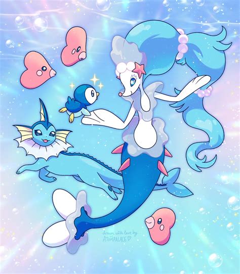 341235 Safe Artist Atompalace Fictional Species Piplup Primarina